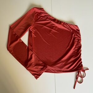 Women Fashion Nova One Shoulder Rust Top